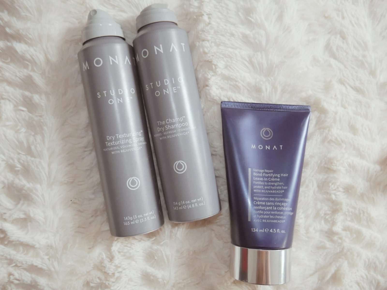 Dry shampoo and texture spray